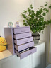 洛克菲勒辦公文件柜桌面鐵皮柜收納儲物柜鋼制迷你抽屜柜化妝品五斗柜 【紫色】桌上小五抽35*28*35cm 曬單實(shí)拍圖