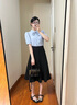 伯德小姐黑色西裝半身裙女面試通勤魚尾裙正裝a字半裙小個子包臀裙子 曬單實拍圖
