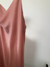 GUTK【100%桑蠶絲】2025春夏新款性感睡衣短裙真絲蕩領吊帶睡裙家居服 焦糖紅 M 【推薦95-110斤】 曬單實拍圖