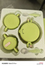 babycare兒童餐具輔食碗注水保溫碗不銹鋼叉勺寶寶吃飯喝水?huà)雰褐軞q禮盒綠 曬單實(shí)拍圖