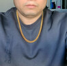 DRSJ越南鍍沙金項鏈男粗款仿真純黃金色999鍍金麻花不易掉色大金鏈子 坦克鏈 60cm 曬單實拍圖