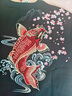 夏季新款中國風(fēng)重工刺繡鯉魚(yú)純棉寬松民族風(fēng)男裝國潮短袖T恤男女 黑色 XXL 曬單實(shí)拍圖