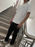 羅蒙（ROMON）短袖t恤男夏季新款純棉短袖男士商務(wù)休閑圓領(lǐng)半袖打底衫上衣男裝 白色 薄款 L （130-150斤可穿） 曬單實(shí)拍圖