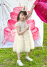 FIDQIOG品牌新款女童生日禮服裙夏季蓬蓬蛋糕裙2025公主裙 裙子+皇冠 140 cm 【正碼正拍】 曬單實(shí)拍圖
