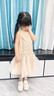迪士尼公主裙女童生日禮服夏季新款兒童裙子女孩高級(jí)連衣裙童裝蓬蓬裙 杏色 120 曬單實(shí)拍圖