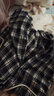 IEF/愛(ài)依服2025秋季新款韓版休閑通勤氣質(zhì)復古格子設計百搭外披 藍白格 均碼 曬單實(shí)拍圖