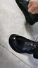金猴男鞋夏季牛皮系帶鏤空透氣商務面試通勤日常皮涼鞋 黑色 40 曬單實拍圖