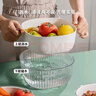 冇覓優(yōu)品洗菜籃瀝水籃雙層洗水果盆廚房濾水碗架洗碗洗菜淘菜盆 曬單實(shí)拍圖