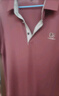 羅蒙（ROMON）T恤男短袖潮流夏季冰絲POLO衫上衣休閑商務(wù)半袖翻領(lǐng)打底衫酒紅4XL 曬單實拍圖