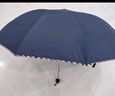 天堂 加大雨傘三折 晴雨兩用商務(wù)傘經(jīng)典格紋10骨大雨傘男女 藏青 曬單實拍圖