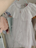 迪士尼女童連衣裙夏季2025新款女孩裙子禮服公主裙TD2EQ011 紫120 曬單實(shí)拍圖