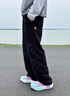 有志者（UZIS）美式工裝褲男直筒休閑寬松潮流復古籃球運動(dòng)長(cháng)褲[沙棘] 黑色 XL 曬單實(shí)拍圖