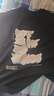 柏銘臣重磅短袖t恤男春夏新款式寬松潮流休閑百搭高街衣服五分半袖男士 黑色 XL【建議120-140斤】 曬單實(shí)拍圖