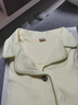 貓人純棉睡衣女士2025年新款帶胸墊月子服春秋薄款長(zhǎng)袖開(kāi)衫家居服套裝 象牙白 【100%純棉-免穿文胸】 L 【體重100-120斤】 曬單實(shí)拍圖