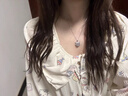 藍鉑麗白玉髓平安鎖銀項鏈990足銀kitty貓吊墜純銀女百搭高級感七夕禮物 貓咪玉髓項鏈+KT貓禮盒 曬單實(shí)拍圖