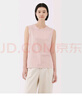 無(wú)印良品（MUJI）女式 天竺編織 無(wú)袖T恤 上衣打底衫女款內(nèi)搭背心 坎肩 25年夏季 白色 M (160/84A) 曬單實(shí)拍圖