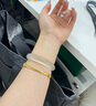 白色貓眼石新款保正小眾高級感送女友爆款手鐲冰種白月光玉手鐲 白月光 內(nèi)徑53-54mm【高顏值通透款】 曬單實拍圖