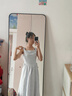 衣然呈品連衣裙女士夏季新款美式高街潮牌高級(jí)感顯瘦收腰藍(lán)色A字長(zhǎng)裙子女 藍(lán)色 M 【建議90-105斤】 曬單實(shí)拍圖