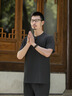 NEWMDER國際官方正品盤(pán)扣立領(lǐng)輕奢男士立領(lǐng)休閑運動(dòng)套裝男 高檔黑色【現貨速達】 M 曬單實(shí)拍圖