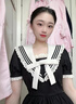 慕瑤雨大碼甜胖mm美日系少女感連衣裙2025夏季顯瘦可甜可鹽海軍領學院風 學院風小黑裙 M 【建議100斤內(nèi)】 曬單實拍圖