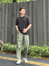 Teenie Weenie Mendw小熊男裝簡(jiǎn)約工裝風(fēng)休閑褲夏季休閑直筒寬松褲子 軍綠色 L 175 曬單實(shí)拍圖