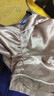 浪莎（LangSha）睡衣女夏季薄款短褲短袖大碼純色家居服韓版 香檳色/女_(短袖短褲) XL 女款_(建議105-120斤) 曬單實(shí)拍圖