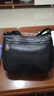 歌洛茲德新年女神節禮物包包女款真頭層牛皮新款單肩包斜挎包中年媽媽女包 2766黑色小號 曬單實(shí)拍圖