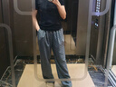 德瑪納【日系輕齡神器】春季復古小愛(ài)心植絨舒彈抽繩松緊腰藏肉女休閑褲 曬單實(shí)拍圖