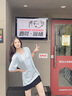 真維斯（JEANSWEST）純棉短袖女夏2025新款小眾設計感上衣寬松休閑韓版圓領(lǐng)女款t恤衫 天藍 許愿小兔_K S 曬單實(shí)拍圖