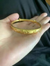 紅福吉祥黃金手鐲女櫻花推拉999足金包銀手鐲簡(jiǎn)約時(shí)尚實(shí)心金鐲子送媽媽禮 包金3克 總重約30克 櫻花手鐲 曬單實(shí)拍圖