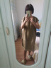 德瑪納【輕盈50支純棉府綢】夏季簡約風(fēng)抽褶圓領(lǐng)連袖無腰線女式連衣裙 曬單實拍圖