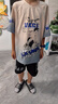 啄木鳥青少年運動套裝男裝夏季新款T恤高中學(xué)生男孩潮帥氣時髦短袖短褲 7713杏色套裝(T恤+短褲) L 【建議105-120斤】 曬單實拍圖