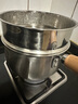 雙槍奶鍋316L不銹鋼嬰兒寶寶輔食小奶鍋湯鍋雪平蒸鍋加厚帶蒸籠 20cm 曬單實(shí)拍圖