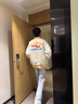 黑盒白國潮棒球服外套男2025春季潮ins高街PU皮拼接字母刺繡情侶夾克 BLT-8205杏色 XL 曬單實(shí)拍圖