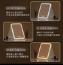 syouranled化妝鏡折疊便攜手持化妝鏡帶燈大尺寸臥室學(xué)生宿舍桌面美妝鏡網(wǎng)紅高清智能補光梳妝鏡子美容鏡 七夕情人節禮物送女朋友老婆【白色加大號可折疊】 曬單實(shí)拍圖