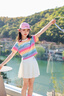 moonkids女童百褶裙2025夏季冰絲裙子兒童網(wǎng)球半身短裙運動(dòng)速干夏裝羽毛球 4452白色 120 cm 曬單實(shí)拍圖