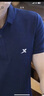 特步短袖男T恤夏季POLO衫透氣上衣男士翻領(lǐng)t恤運動體恤休閑半袖 深蘭-9304（100%聚酯纖維） XL 曬單實拍圖