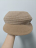 上海故事羊絨羊毛混紡帽子女秋冬季針織毛線(xiàn)貝雷帽保暖送人生日禮物 駝色 曬單實(shí)拍圖