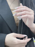 S999足銀羽毛銀項鏈女輕奢小眾原創(chuàng  )設計高級感新款生日禮物送女友 S999足銀項鏈幻彩鉆-精美禮盒包裝 曬單實(shí)拍圖