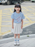 班尼路童裝女童裙子夏季兒童半身裙2025年新款洋氣學院風短裙JK百褶裙 紫 BNL圓圈貓咪紫QS 140 曬單實拍圖