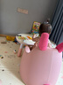 曼龍花生桌幼兒園桌子寶寶游戲玩具桌可升降調節兒童學(xué)習桌椅套裝 貝殼粉（常規）+悠悠兔（加大） 曬單實(shí)拍圖