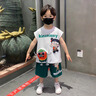 酷樂羊哪吒男童無袖夏裝套裝2025新款酷帥男孩薄款背心時髦寶寶夏季衣服 白色 亮燈 110 曬單實拍圖