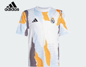 阿迪達斯（adidas）童裝25春兒童皇馬短袖球衣男女中大童比賽訓練快干足球T恤JJ3491 曬單實拍圖