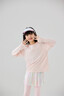 moonkids兒童速干衣套裝運動(dòng)訓練服秋季女童瑜伽褲子秋裝戶(hù)外騎車(chē)服防曬 19556粉色速干衣+2220粉色裙褲 120 cm 曬單實(shí)拍圖