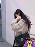 個樂（GROTTO）女包新款迷你hobo包小眾輕奢輕便單肩斜挎女包禮物女  孫千同款 經典黑金標（MINI） 【禮盒】 曬單實拍圖