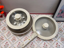 紅廚陶瓷可拆卸手柄鍋家用鍋具套裝不粘鍋全套湯鍋炒鍋煎鍋白色 乳白色 7件套 曬單實拍圖