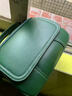絲芙倫純牛皮斜挎手提小方包女百搭2026新款真皮兩根肩帶女神節休閑小包 墨綠色-頭層牛皮 配兩根肩帶 曬單實(shí)拍圖