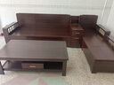 華文世家紫金檀木實(shí)木沙發(fā)組合客廳冬夏兩用沙發(fā)新中式儲(chǔ)物家具 4人位+貴妃榻+中箱+茶幾 曬單實(shí)拍圖