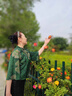 菲洛曼（FEILUOMAN）香云紗旗袍國(guó)風(fēng)香云紗真絲襯衫女套裝春秋新款改良旗袍定位印花上 綠色上衣+半身裙 L 均碼 曬單實(shí)拍圖