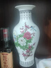 PHTY博古架擺件工藝品高級感輕奢高檔景德鎮(zhèn)陶瓷器花瓶客廳插花中式裝 100號鳴春魚尾瓶[送木底座] 曬單實拍圖